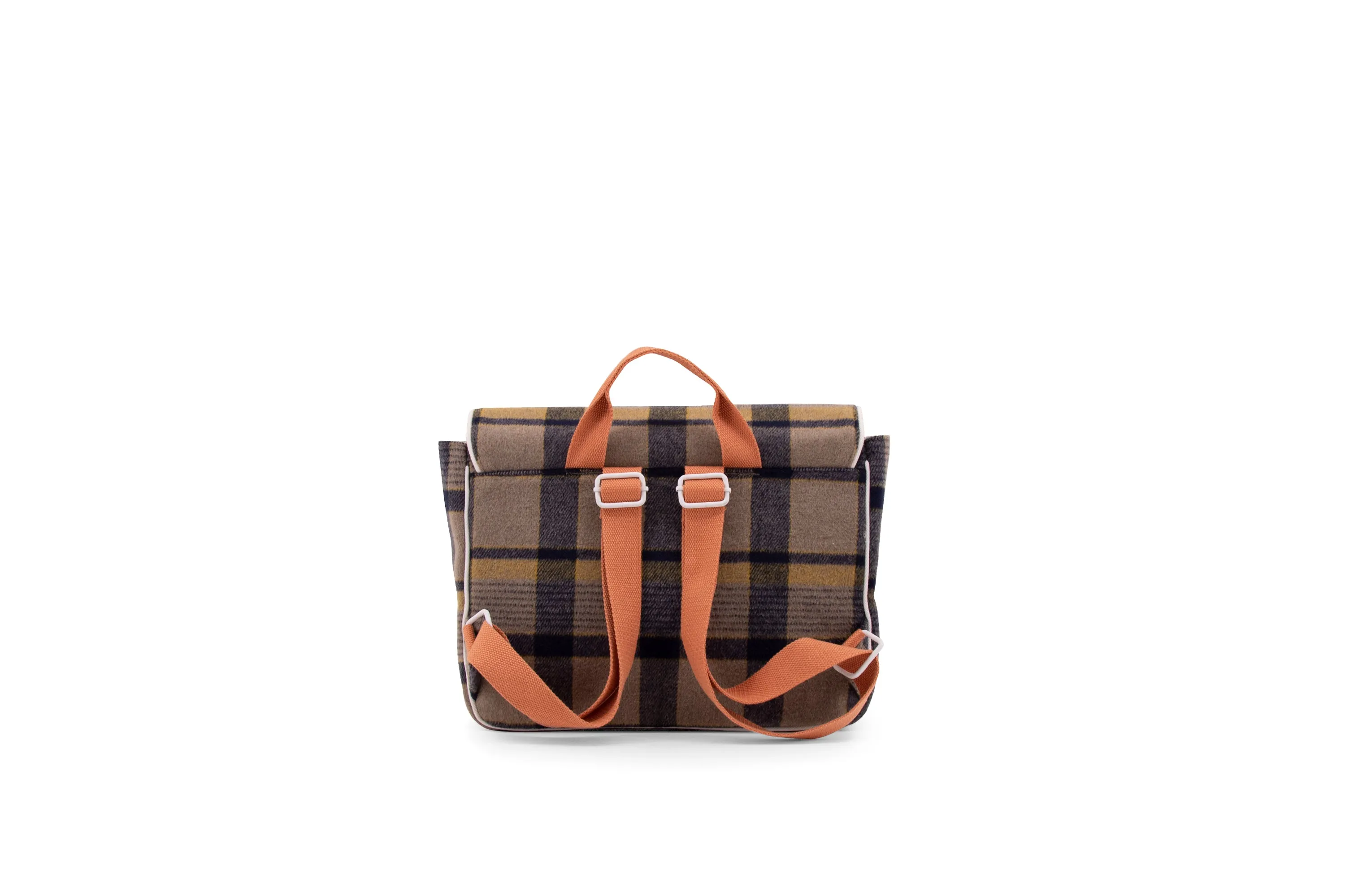 Sticky Lemon Wanderer School Bag, Sandy Beige Checks