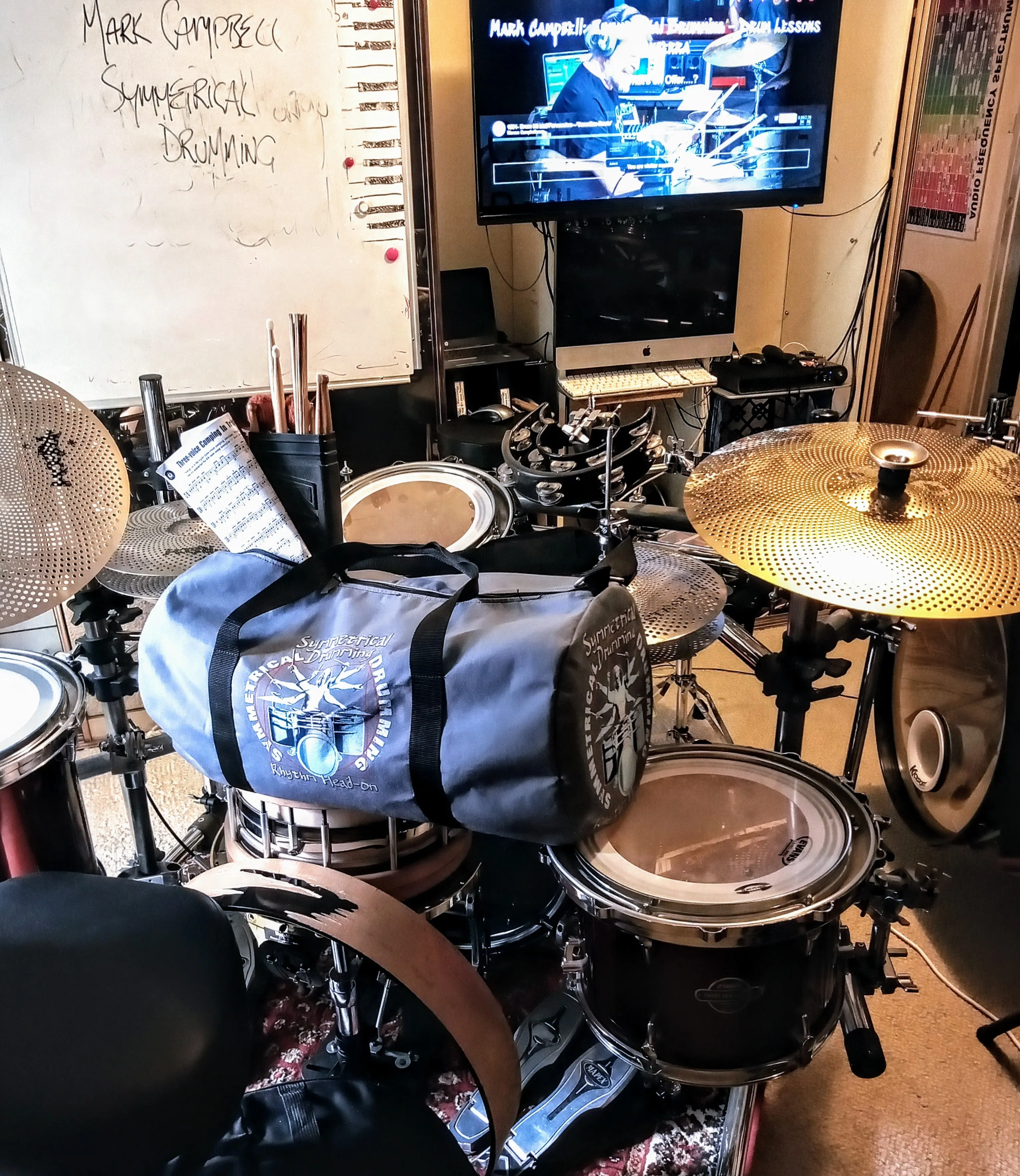 Symmetrical Drumming V3 - Duffel Bag (Grey)