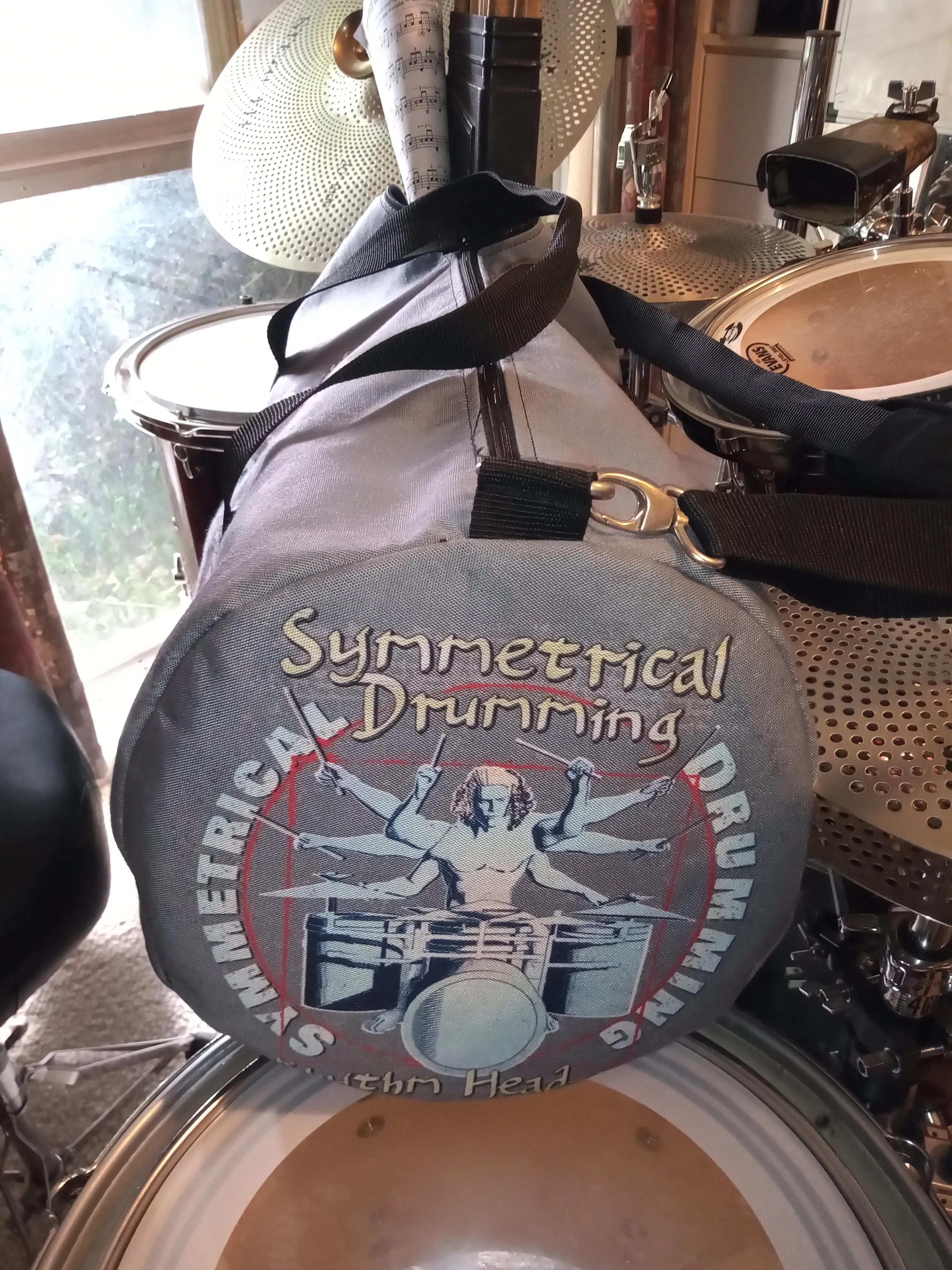 Symmetrical Drumming V3 - Duffel Bag (Grey)