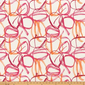 Vibrato Flamingo Slub Canvas Fabric By Premier Prints