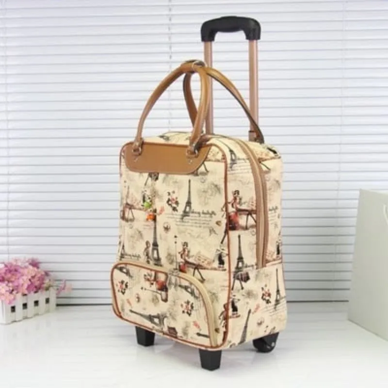 Waterproof High Capacity Travel Bag Thick Style Rolling Suitcase Trolley With Wheels