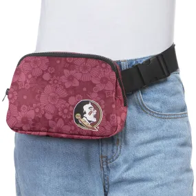 ZooZatz Seminole Logo Floral Belt Bag - Garnet